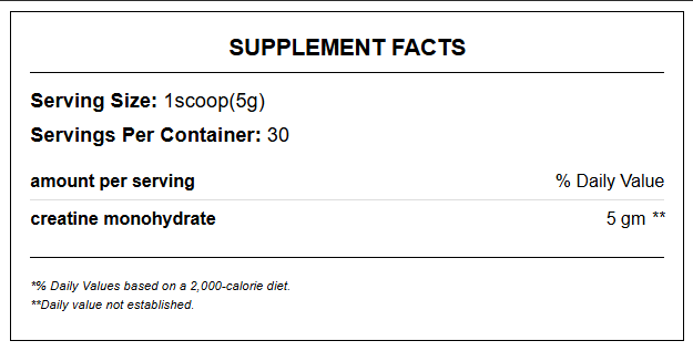 Run Alone Nutrition, Creatine Monohydrate, 150g, 30 Servings