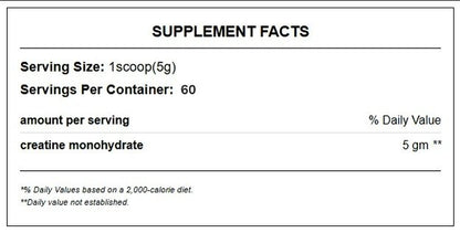 Run Alone Nutrition, Creatine Monohydrate, 300g, 60 Servings