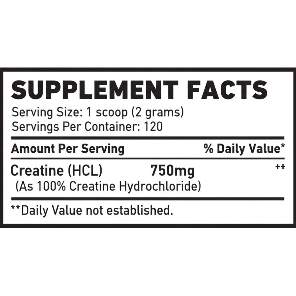 Skeleton Nutrition, Hydro HCL Creatine, 240g, 120 Servings