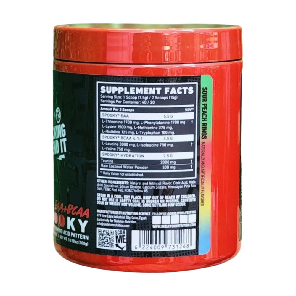Skeleton Nutrition, Spooky EAA+BCAA, 300G, 40 Servings