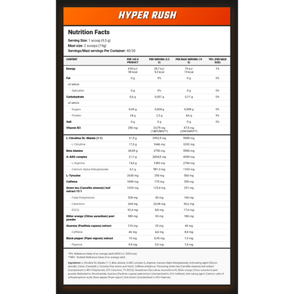 Superior 14, HYPER RUSH, 380G, 40 Servings