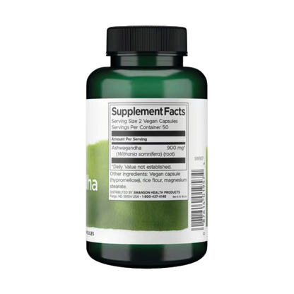 Swanson Vitamins, Ashwagandha, 100 Capsules, 50 Servings
