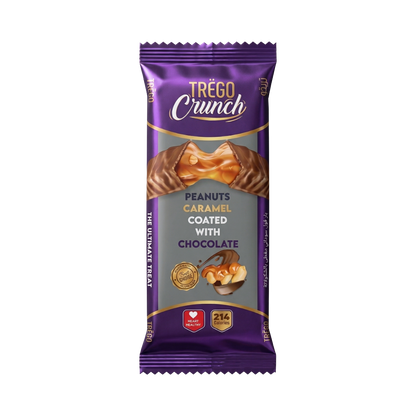 Trego Crunch Bar, Peanut & Caramel Coated With Chocolate, 52g