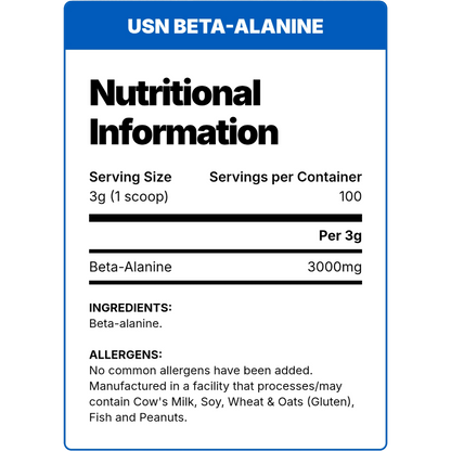 USN, Gold Series Beta Alanine, 300g, 100 Servings