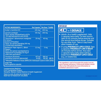 USN, Phedra Cut Lipo X Night, Stimulant Free, 60 Capsules, 30 Servings