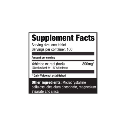 Ultimate Nutrition, Yohimbe, 100 Tablets, 100 Servings