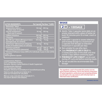 Usn, Phedra Cut Lipo X Gold, 80 Capsules, 40 Servings