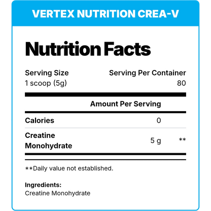 Vertex Nutrition, Crea-V, 400G, 80 Serving