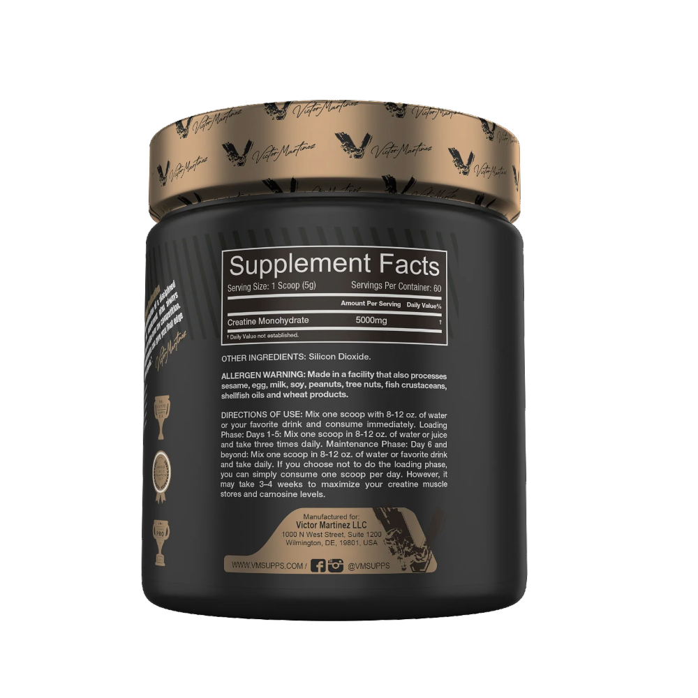 Victor Martinez, Creatine Monohydrate, Unflavored, 300G, 60 Servings
