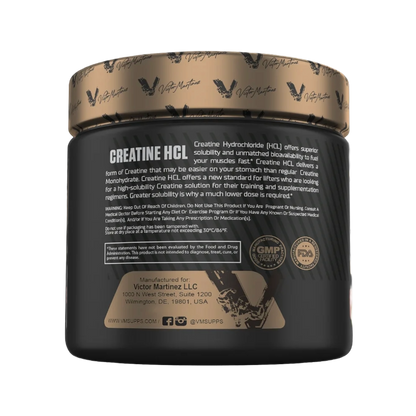 Victor Martinez, Ultra Pure Creatine Hcl, 120G, 120 Servings