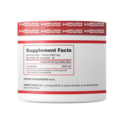 Wellness Nutrition, Arginine, Unflavored, 150g, 30 Servings
