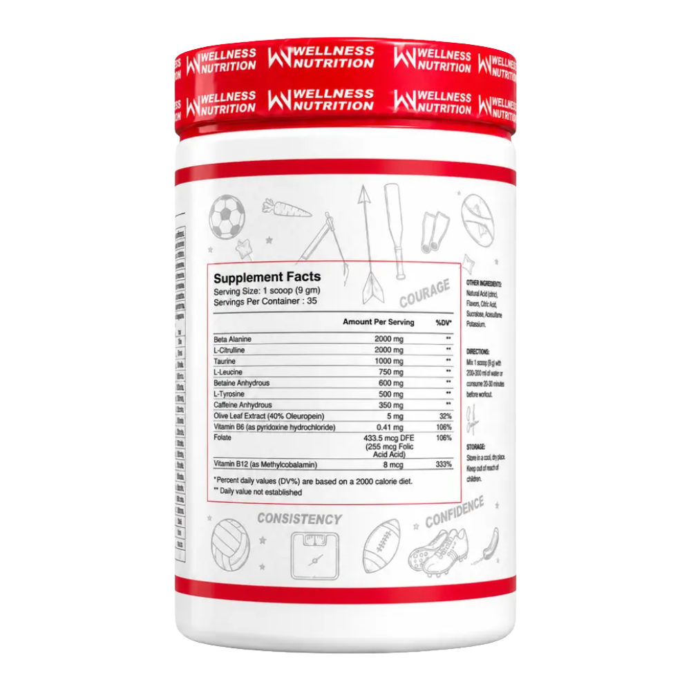 Wellness Nutrition, Beast Core Pre-Workout, 315g, 35 Servings