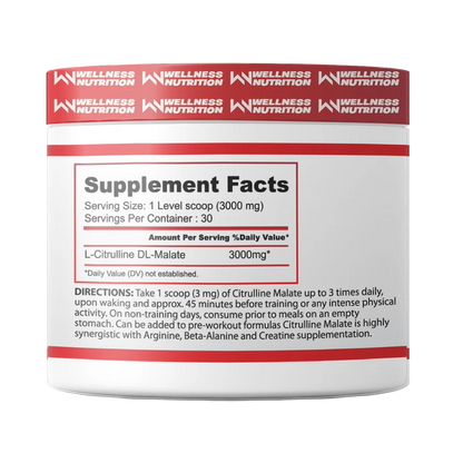 Wellness Nutrition, Citrulline Malate, 90G, 30 Servings