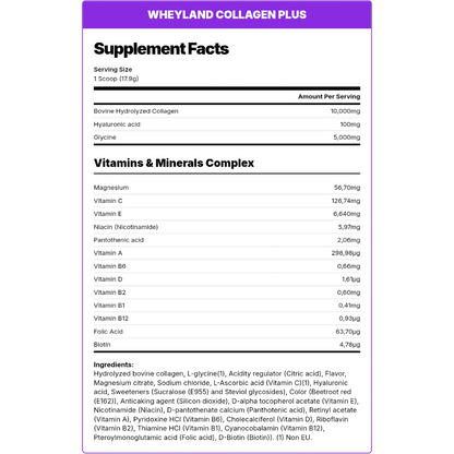 WheyLand, Collagen Plus+Magnesium+Hyaluronic Acid, 350g, 20 Servings