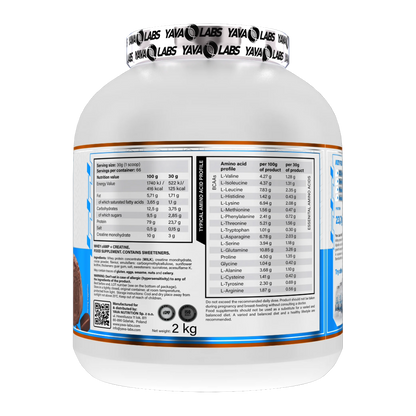 Yava Labs, Whey CAMP + CREATINE, 2KG, 66 Servings