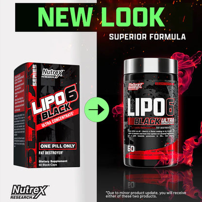 Nutrex Research, Lipo-6 Black UC, 60 Capsules, 60 Serving