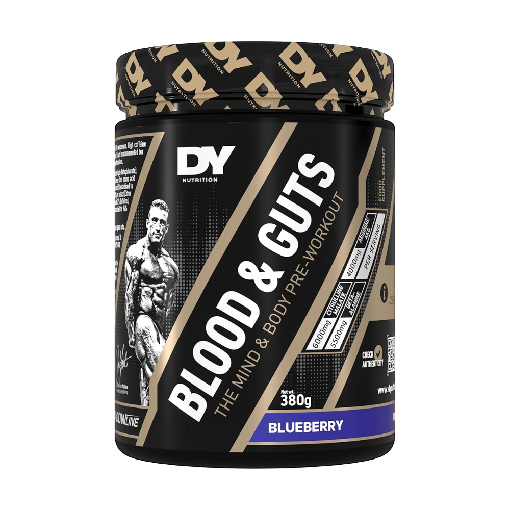DY Nutrition Blood & Guts Pre-workout 380g Blueberry - بري ورك اوت أصلي
