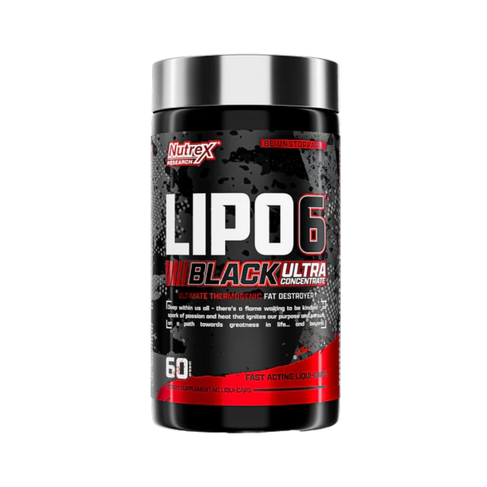 Nutrex Lipo-6 Black Ultra Concentrate - ليبو ٦ بلاك الترا كونسنتريت حارق دهون - 60 كبسولة