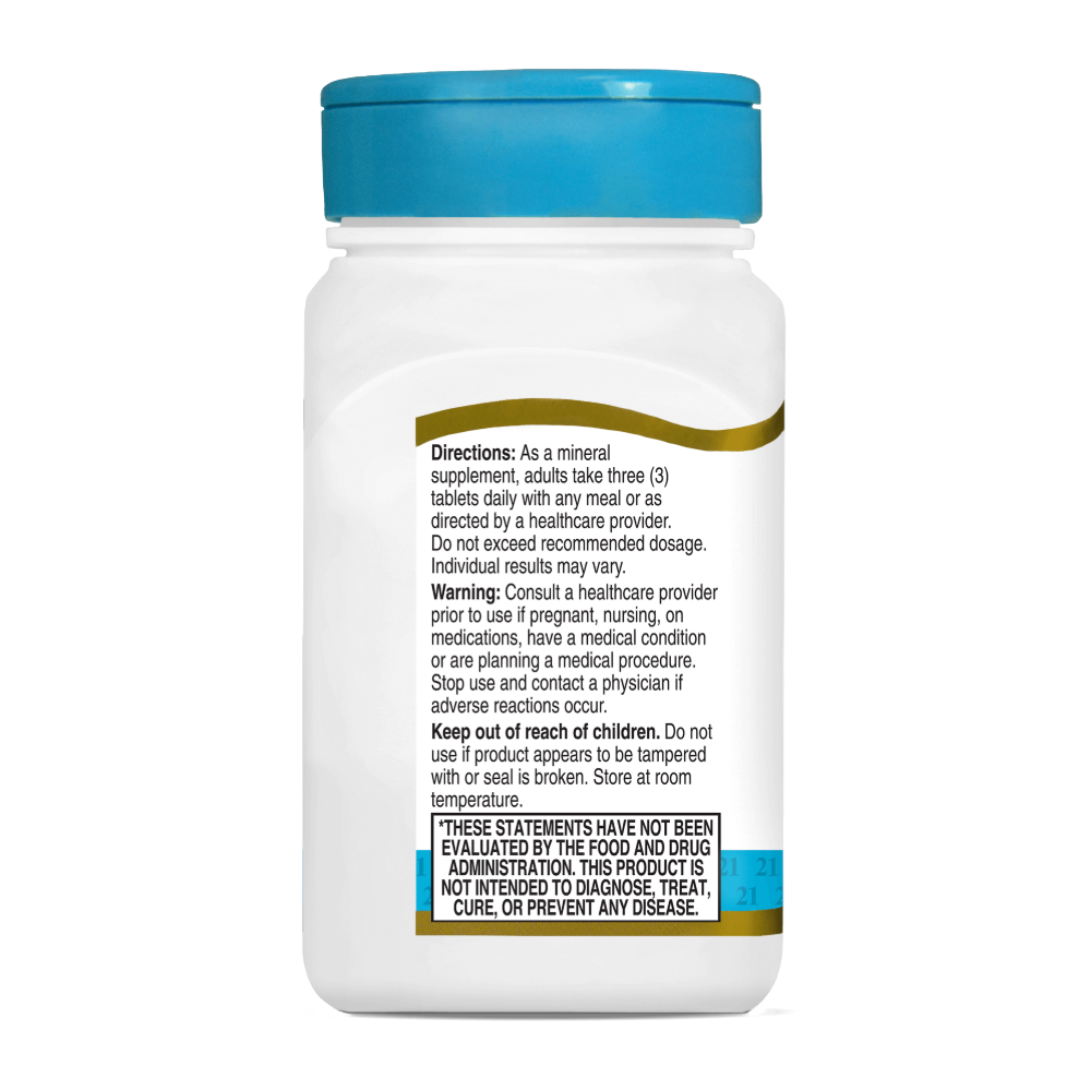 21st Century, Calcium Magnesium Zinc + D3, 90 Tablets, 30 serving back 3 — Back panel / الوجه الخلفي بالمكونات