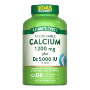 Nature's Truth, Calcium 1200 mg with Vitamin D3 5000 IU, 120 Softgel, 60 Servings