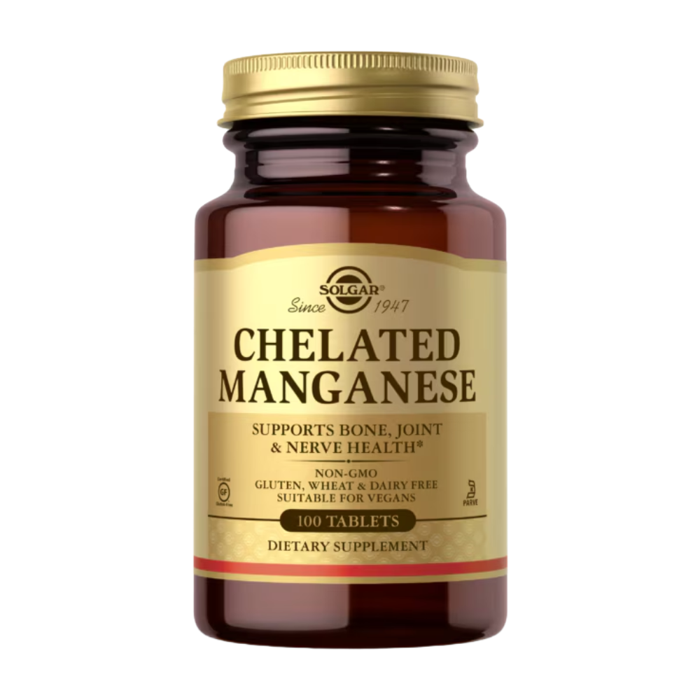 Solgar, Chelated Manganese, 100 Tablets, 100 Servings