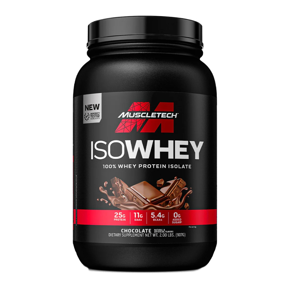 MuscleTech IsoWhey - واي بروتين ايزوليت muscletech للضخامة العضلية - 900 جرام