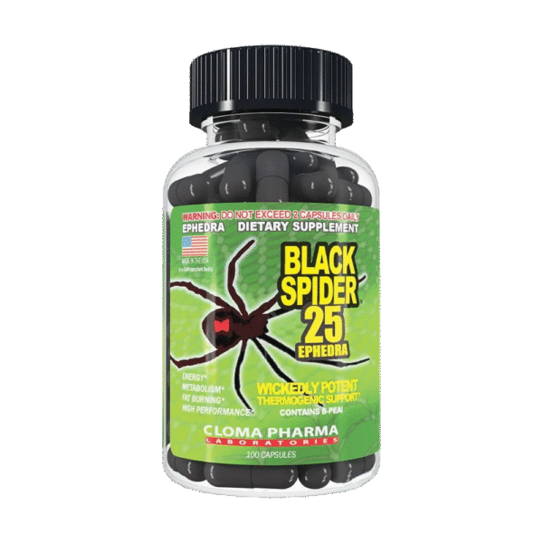 Cloma pharma, Black Spider, 100 Capsules, 100 Servings