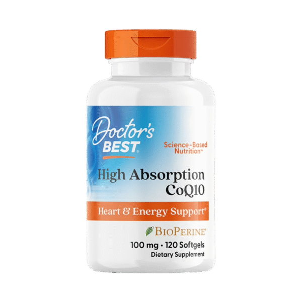 Doctor's Best, High Absorption CoQ10 with BioPerine, 100 mg, 120 Softgels, 120 Servings