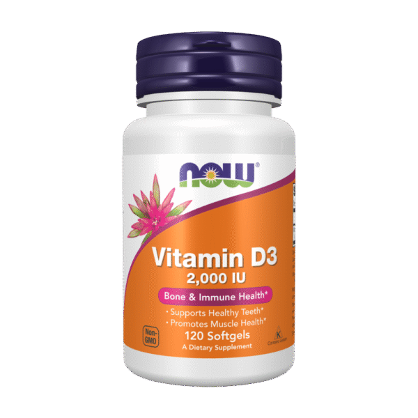 Now Foods, D3 2000 IU, 120 Softgels, 120 Servings