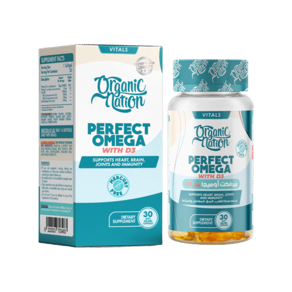 Organic Nation, Perfect Omega-3 With D3, 30 softgel, 30 Servings